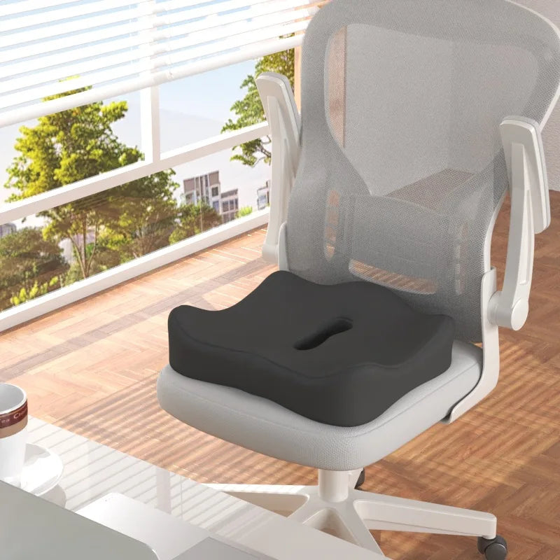 Memory Foam Seat Cushion Tailbone Sciatica Back Pain Relief Comfort Office Chair Car Seat Cushion Non-Slip Orthopedic Memoryfoam